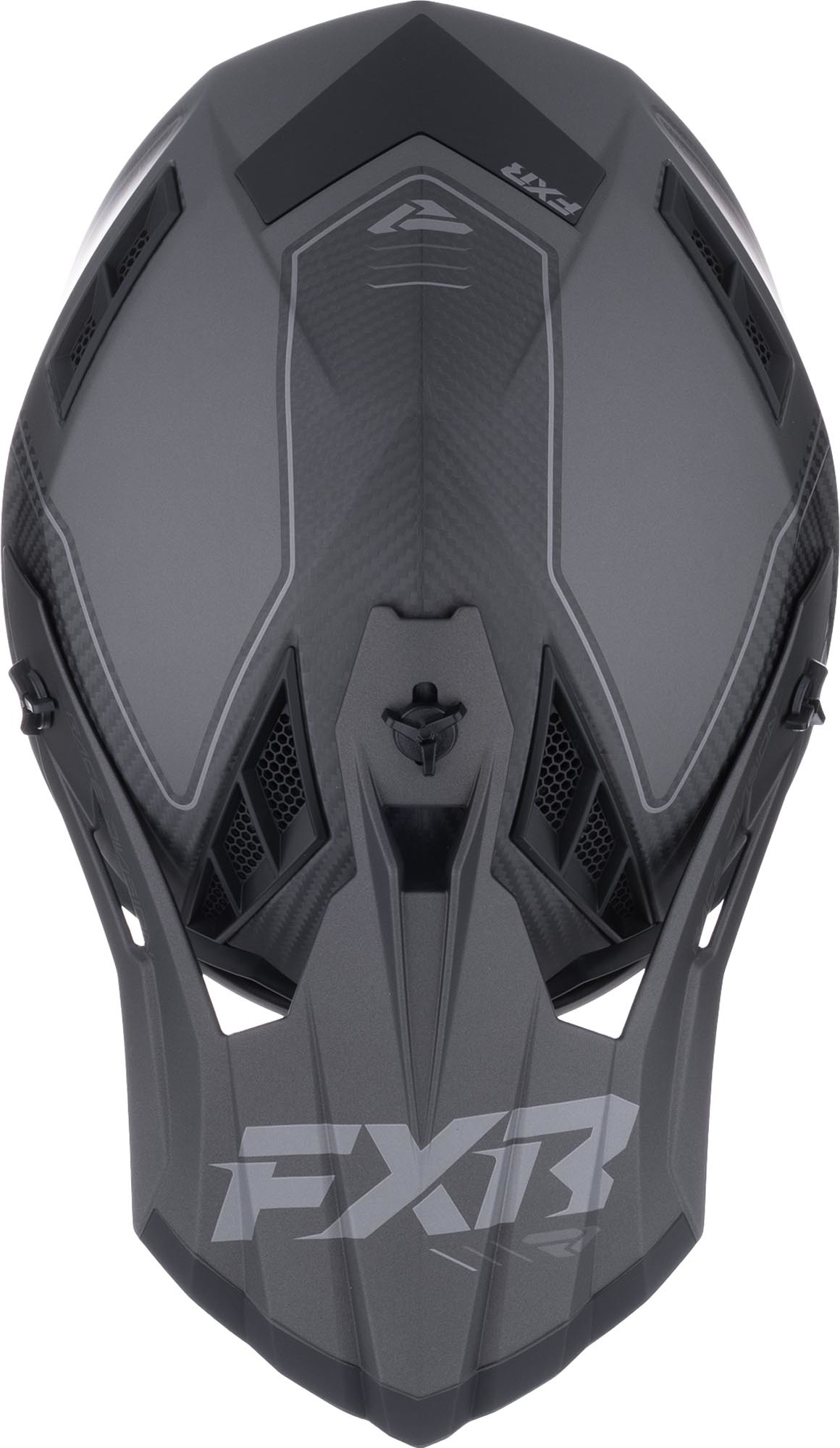 FXR Helium Carbon Motocross Helm schwarz/grau S Abbildung 2