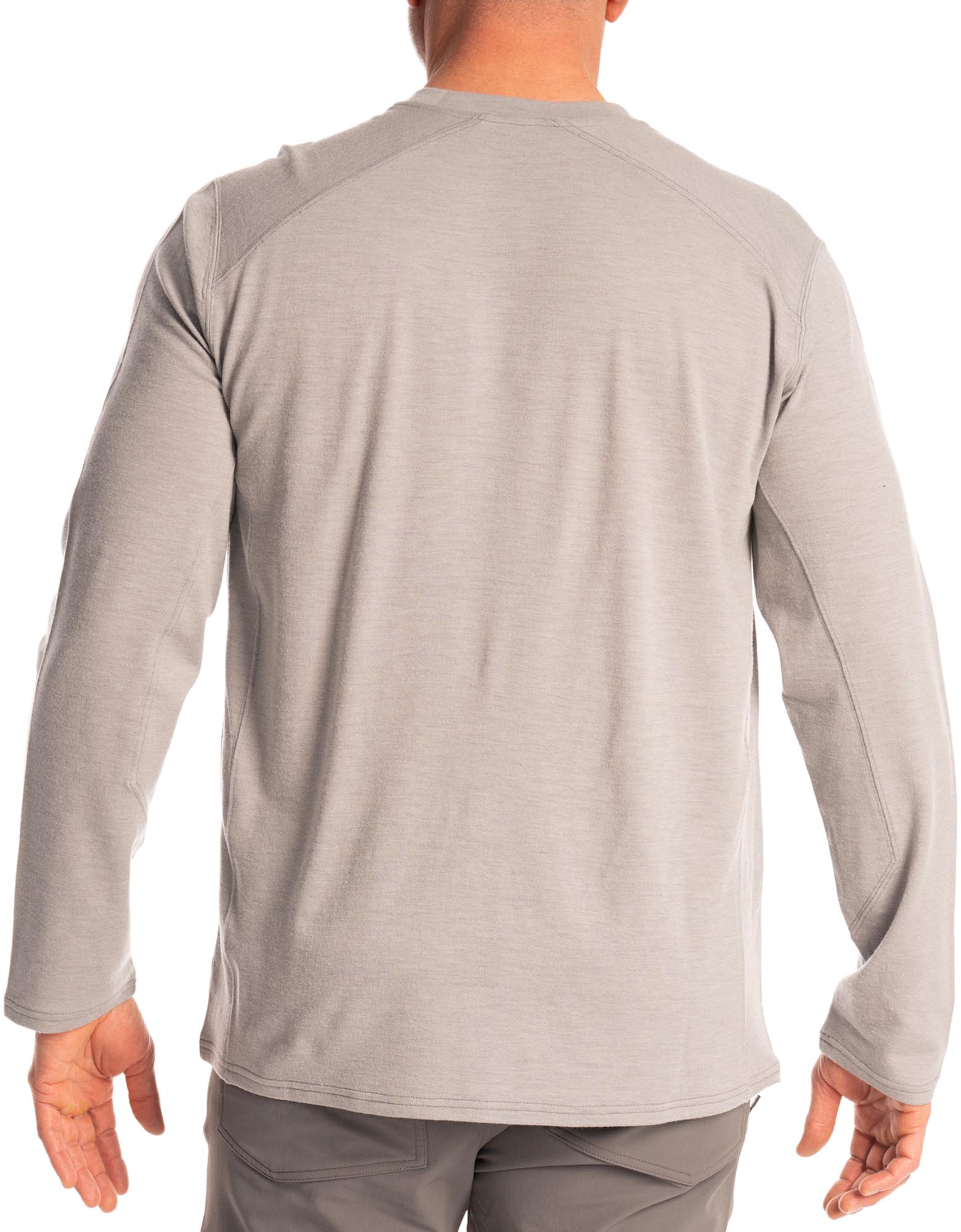 Side view of Klim Mesa Falls Wool Long Sleeve Shirt