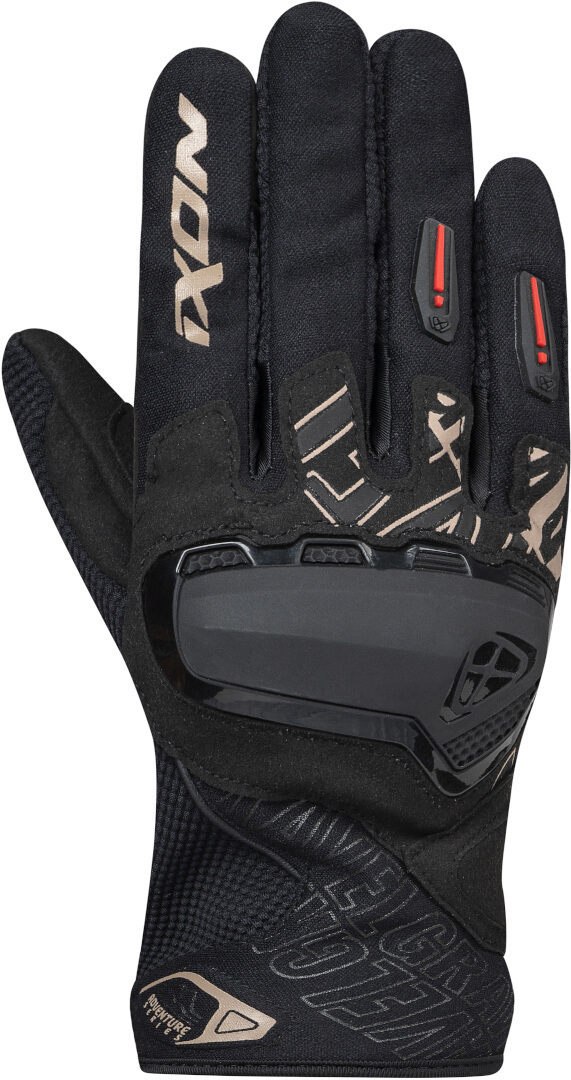 Ixon Gravel Mănuși de motocicletă Negru/maro deschis XS Figura 1