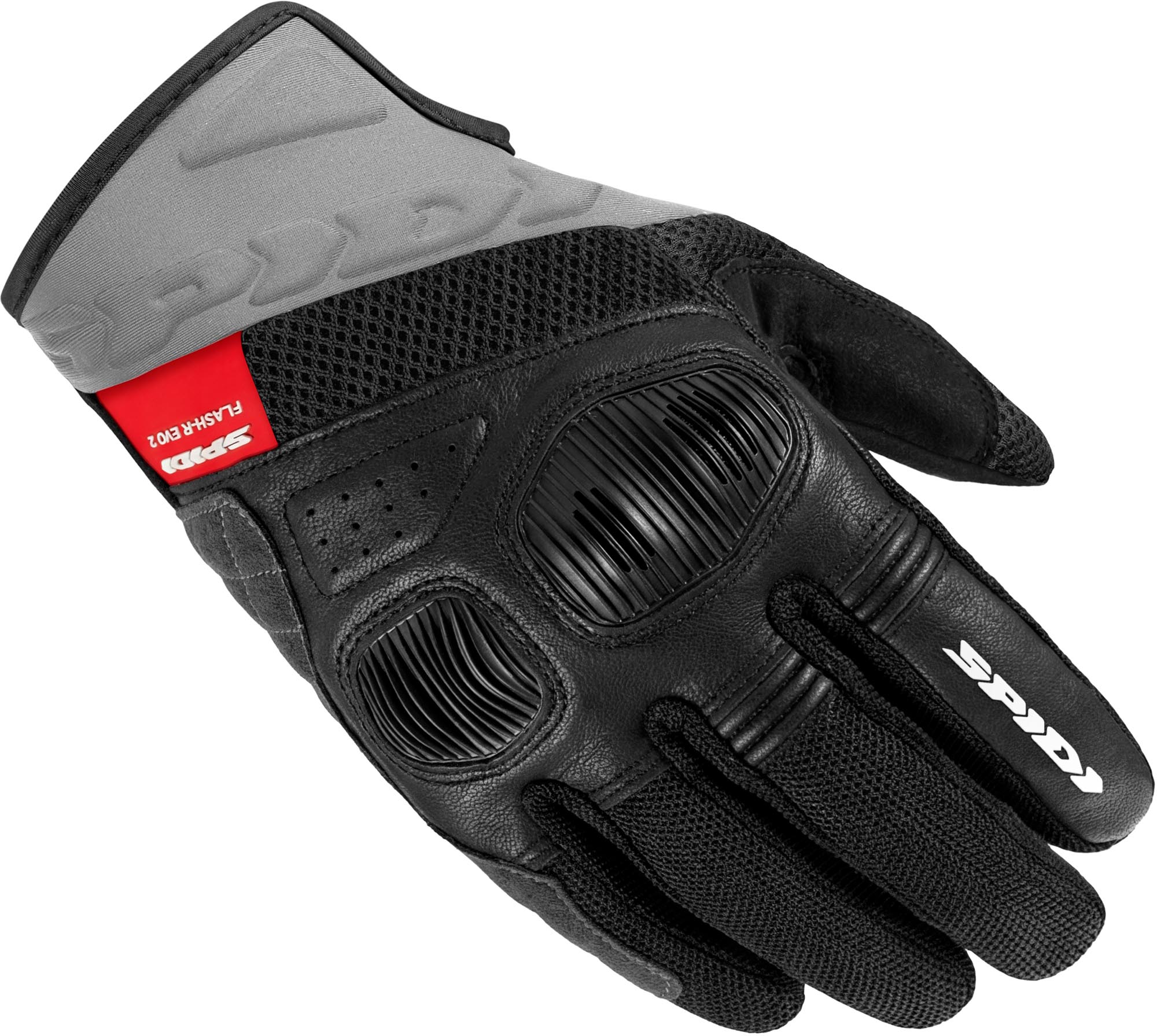 Spidi Flash-R Evo 2 Motorrad Handschuhe schwarz/grau/rot M Abbildung 1