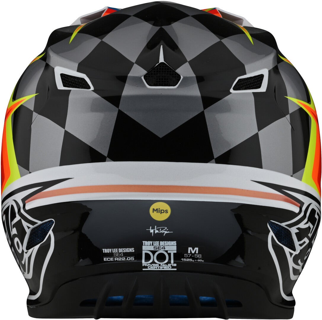 Troy Lee Designs SE4 Warped Polyacrylite MIPS Motorcross helm Wit M (57/58) Figuur 6