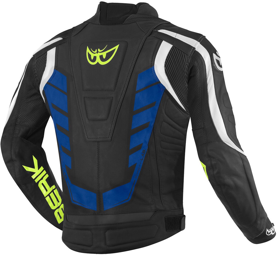 Berik Zakura Motorcycle Leather Jacket black/white/blue/yellow 60 Figure 2