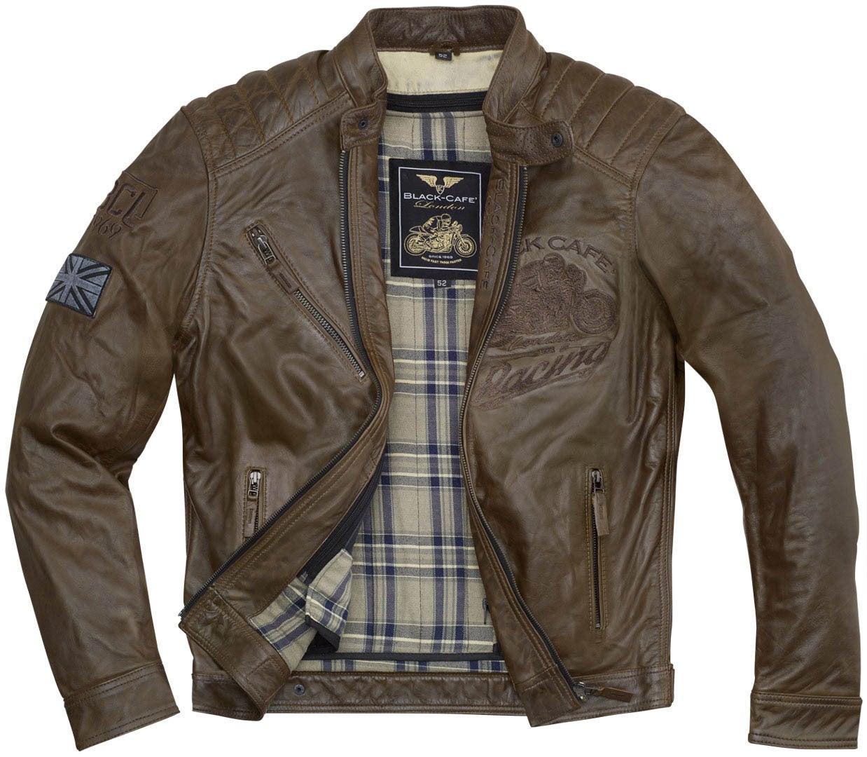 Black Cafe London Houston Motorrad Lederjacke 54 Abbildung 2