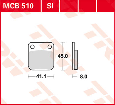 TRW Lucas Bremsbelag MCB510 Figur 1