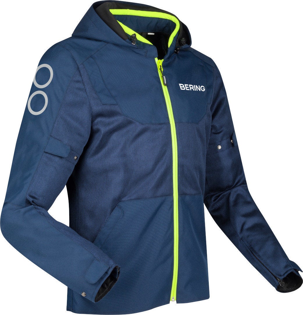 Bering Profil Motorcycle Textile Jacket blue/neon-yellow 4XL Figure 1
