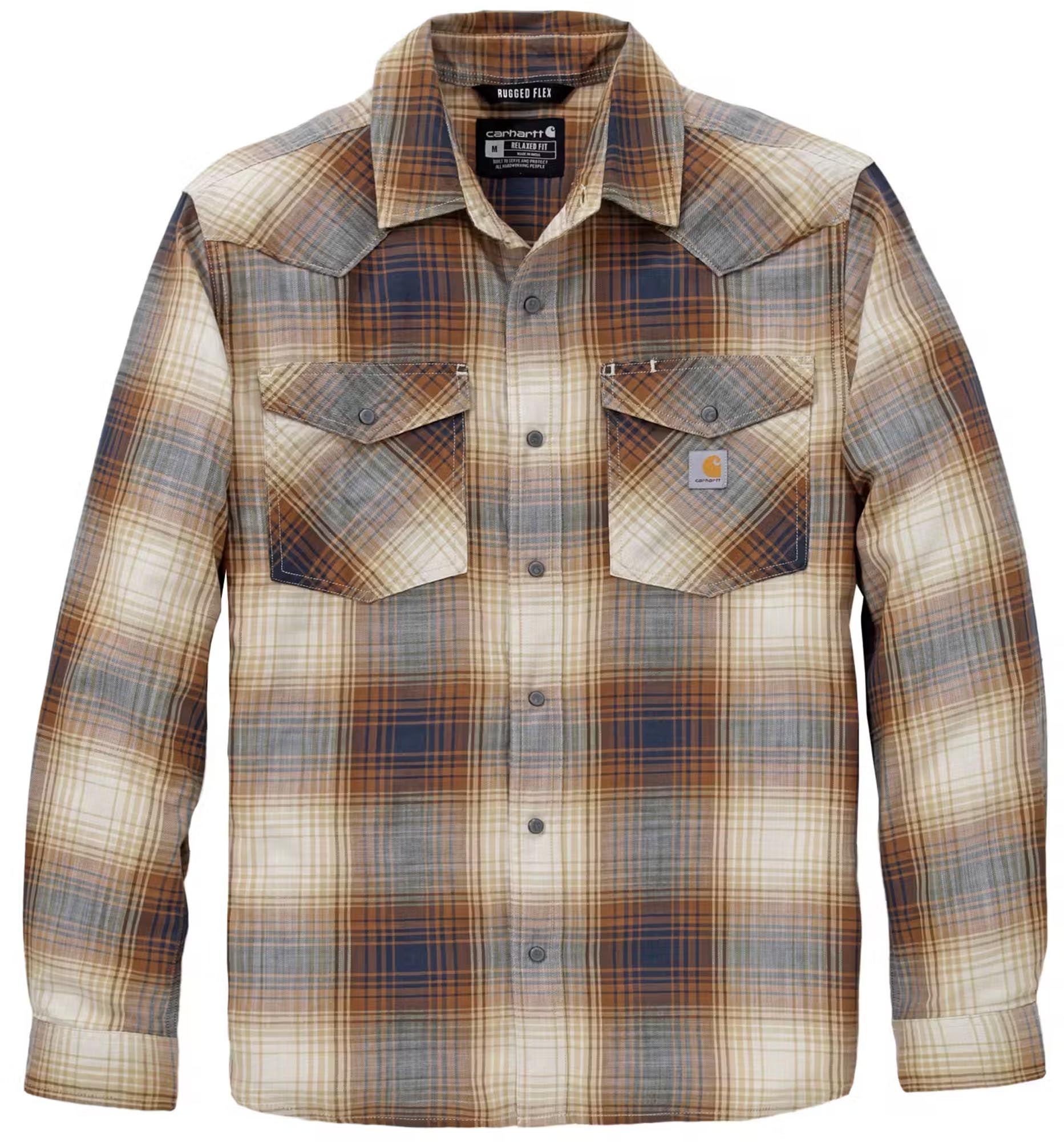 Carhartt Montana Bozeman Relaxed Plaid Ing Homokbarna S 1. ábra
