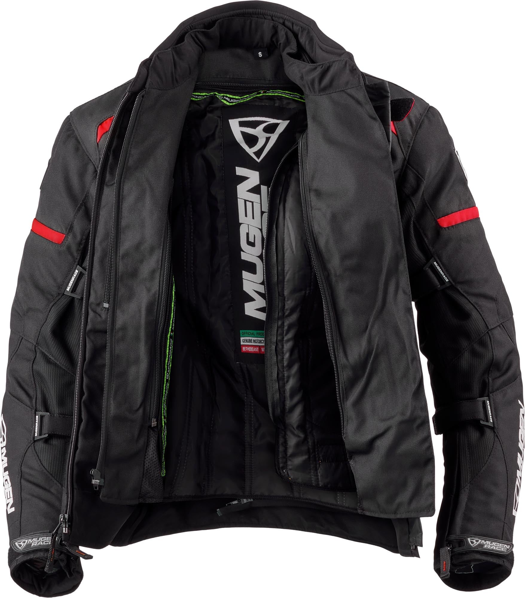 MUGENRACE Fuggire-A imperméable dames moto textile veste noir/rouge M Figure 6