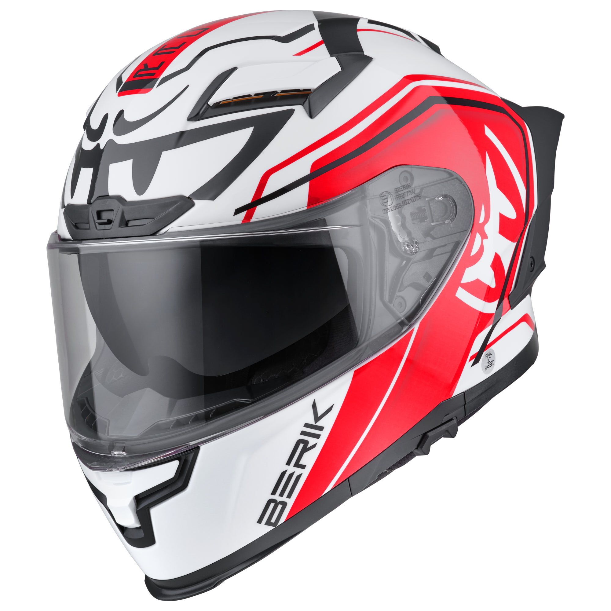 Berik FF871 Mapuro Casco blanco/negro/rojo S Figura 1