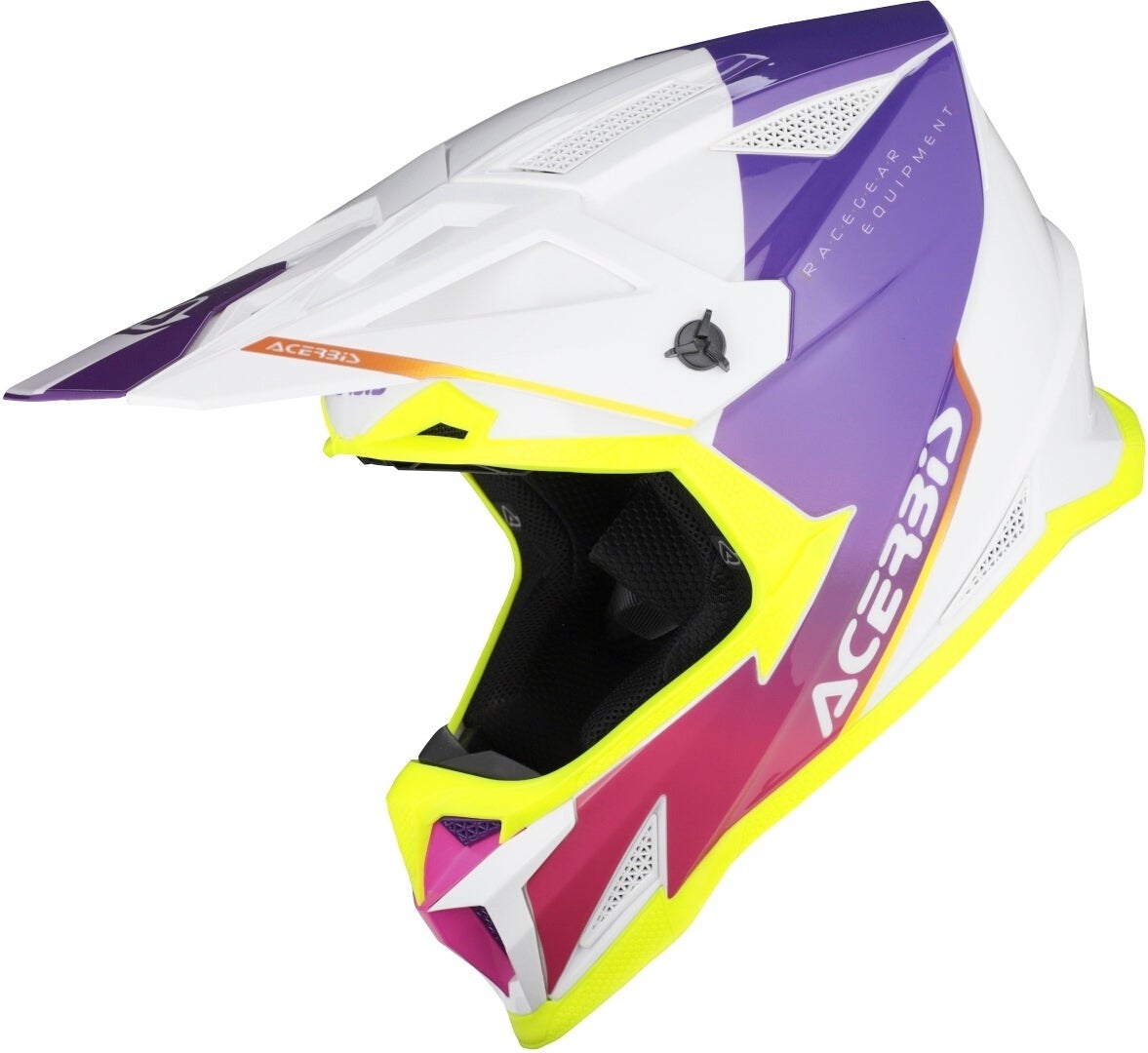 Acerbis T711 Capacete de motocross branco/roxo XL (61/62) Figura 1