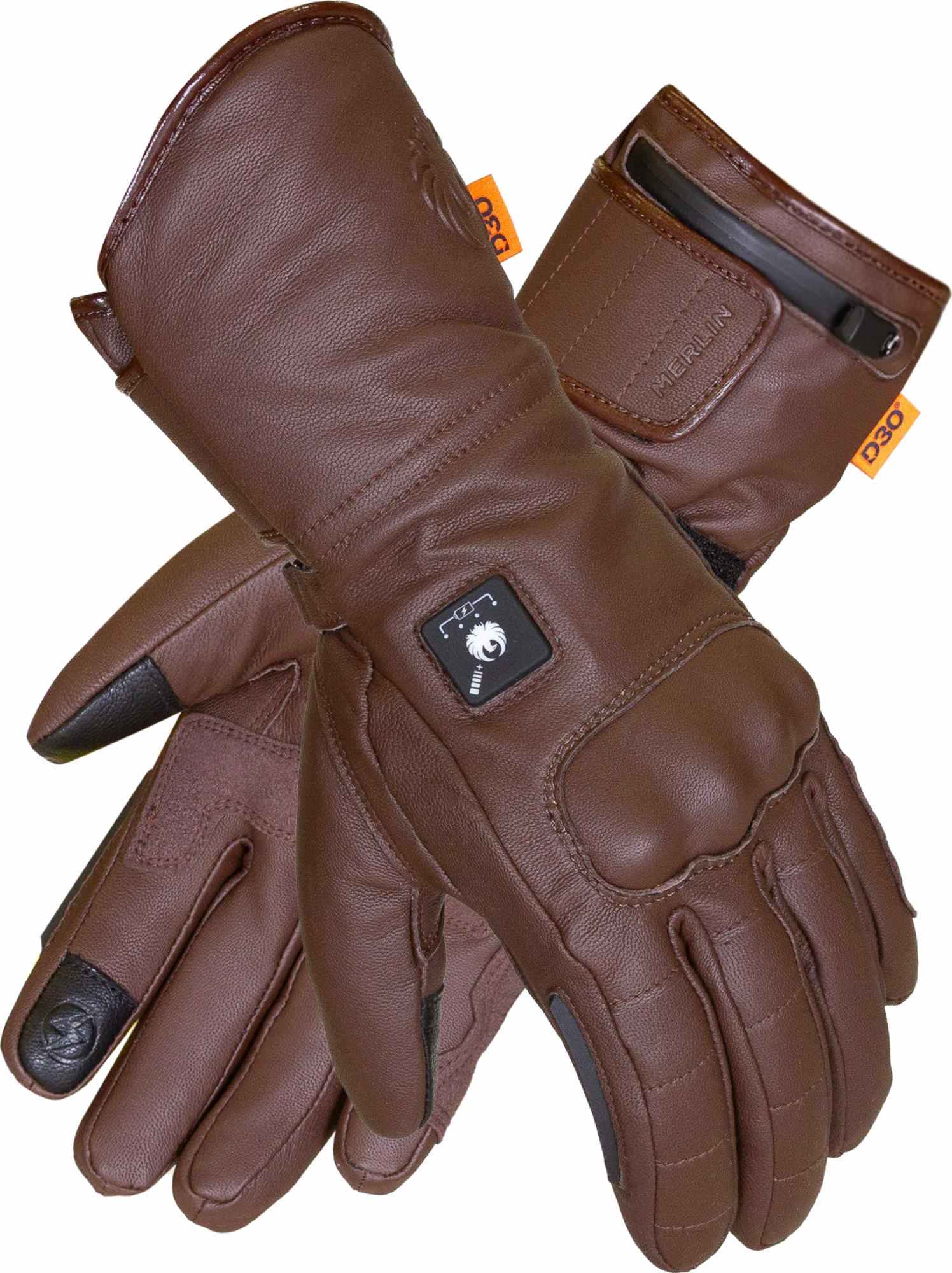 Merlin Bednell D3O heated waterproof Motorcycle Gloves brown M Figure 1