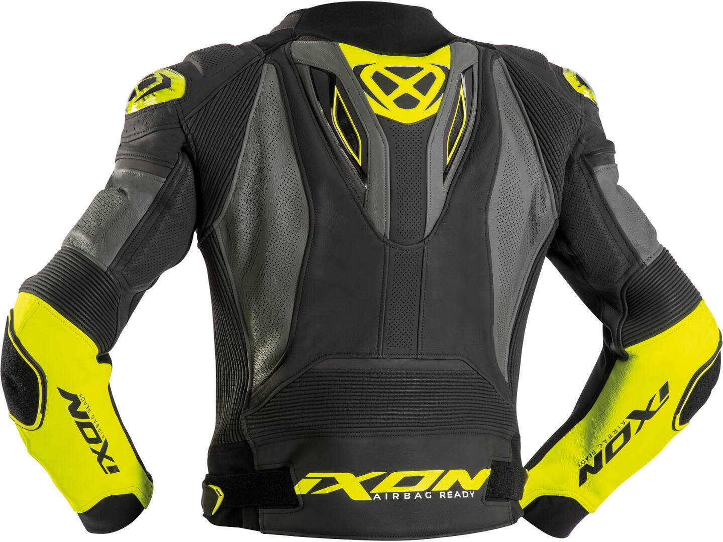 Ixon Vendetta Evo Veste en cuir de moto noir/gris/jaune 3XL Figure 2