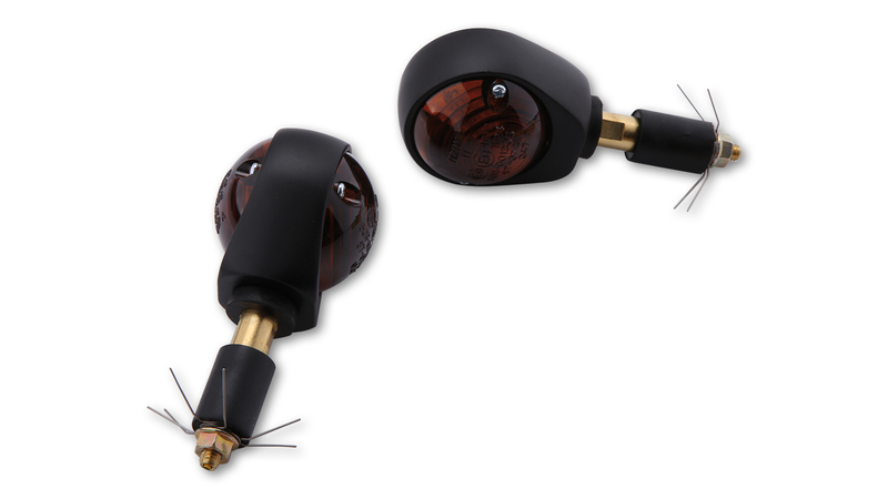 HIGHSIDER Smart Ochsenauge Bulb Bar End Indicator Body Svart / Lins Rökt (Par), Fram och Bak Figur 2