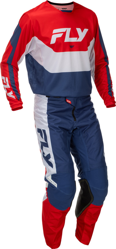 FLY Racing Kinetic Byxor - Röd/Vit/Blå Figur 6