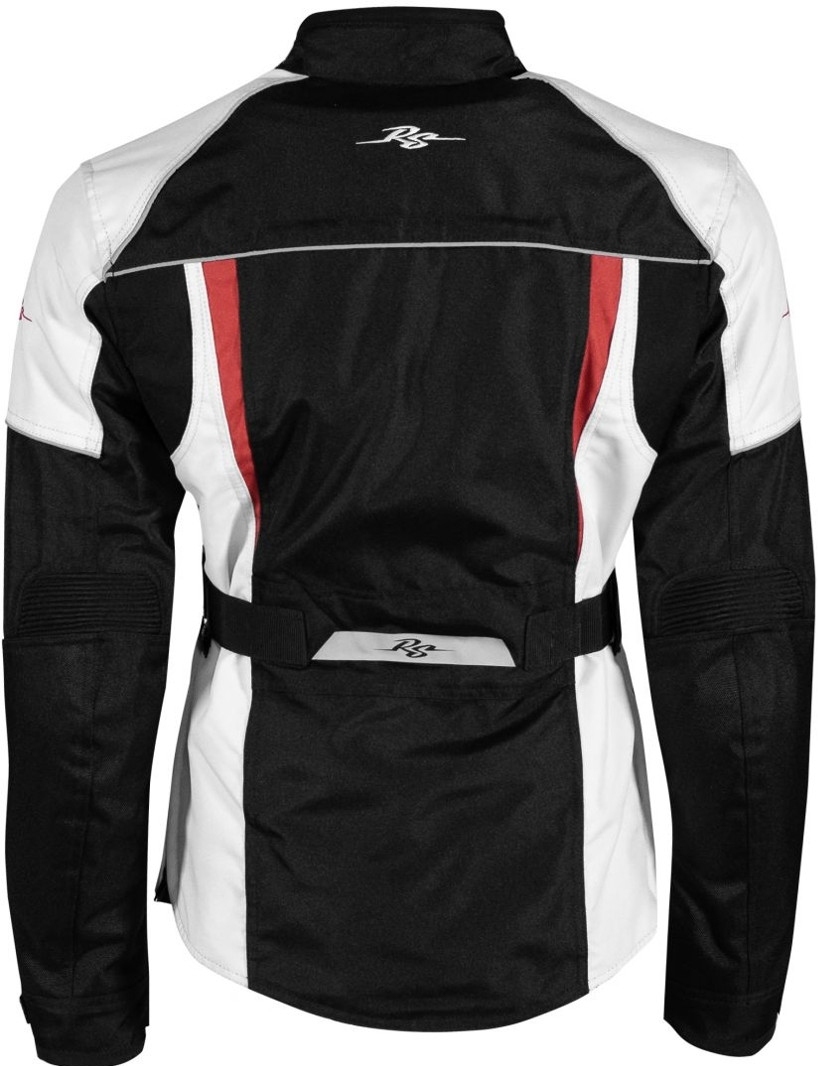 Rusty Stitches Jenny Dames Motorfiets Textiel Jas zwart/wit/rood 42 Figuur 2