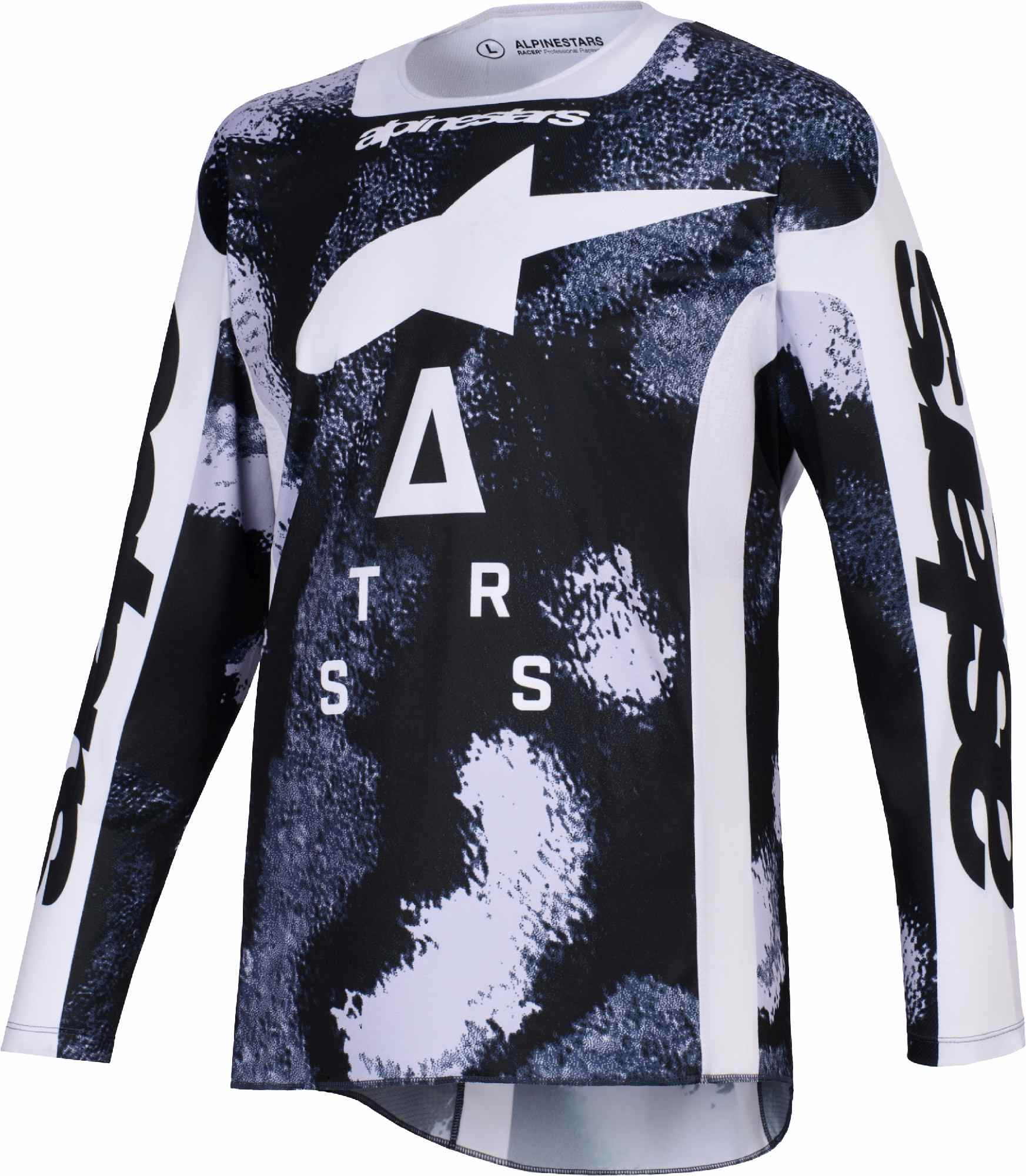 Alpinestars Racer LAHND Motocross Jersey schwarz/weiß L Abbildung 1