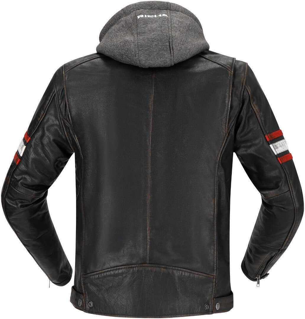Richa Toulon 2 Motorcycle Leather Jacket black/red 70 Figure 5