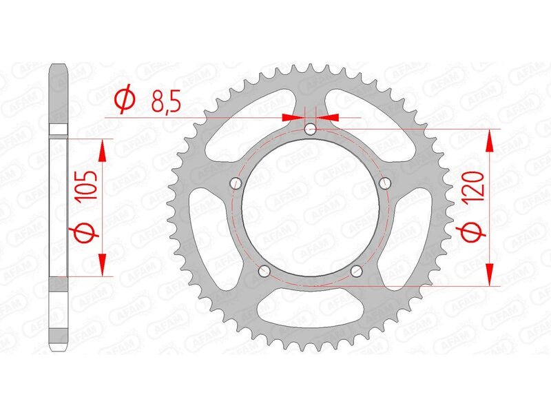 AFAM Standard stålkrona 35103 - 420 Figur 1