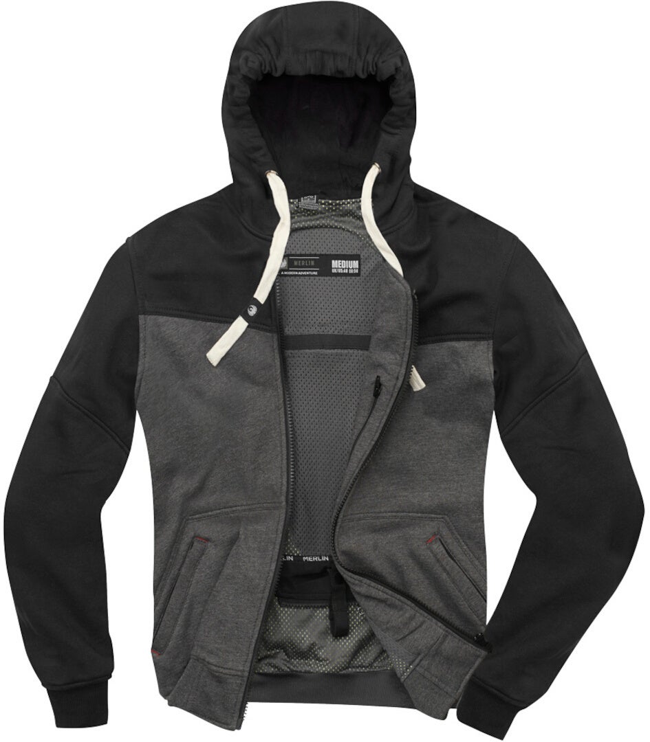 Merlin Hurley Motorcycle Zip Hoodie Jacket dark grey/black L Figure 4
