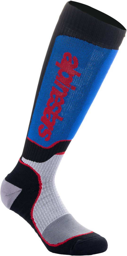 Alpinestars Plus Motocross Strumpor svart/röd/blå M Figur 1
