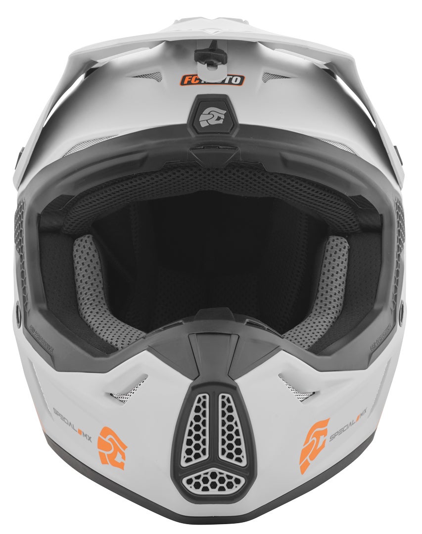 FC-Moto Merkur Straight Motocross Helm grau/orange XL Abbildung 8
