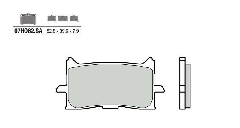 Brembo S.p.A. Sintrade bromsbelägg i metall - 07HO62SA Figur 2