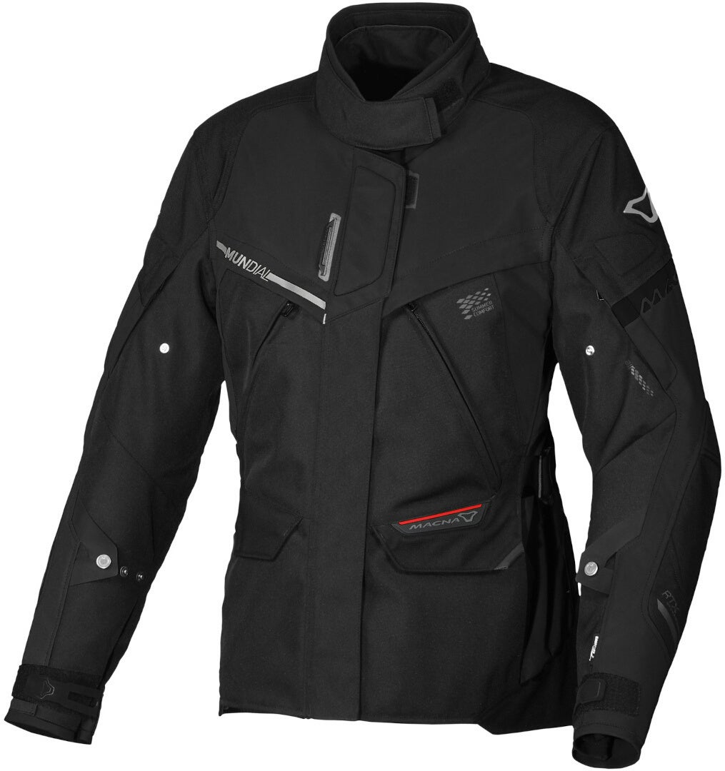 Macna Mundial waterproof Ladies Motorcycle Textile Jacket black S Figure 1