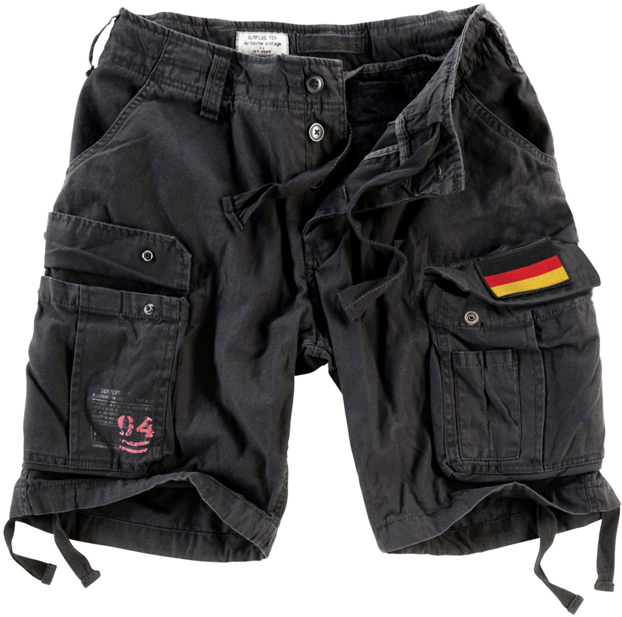 Surplus Airborne Vintage Patch Shorts schwarz M Abbildung 1