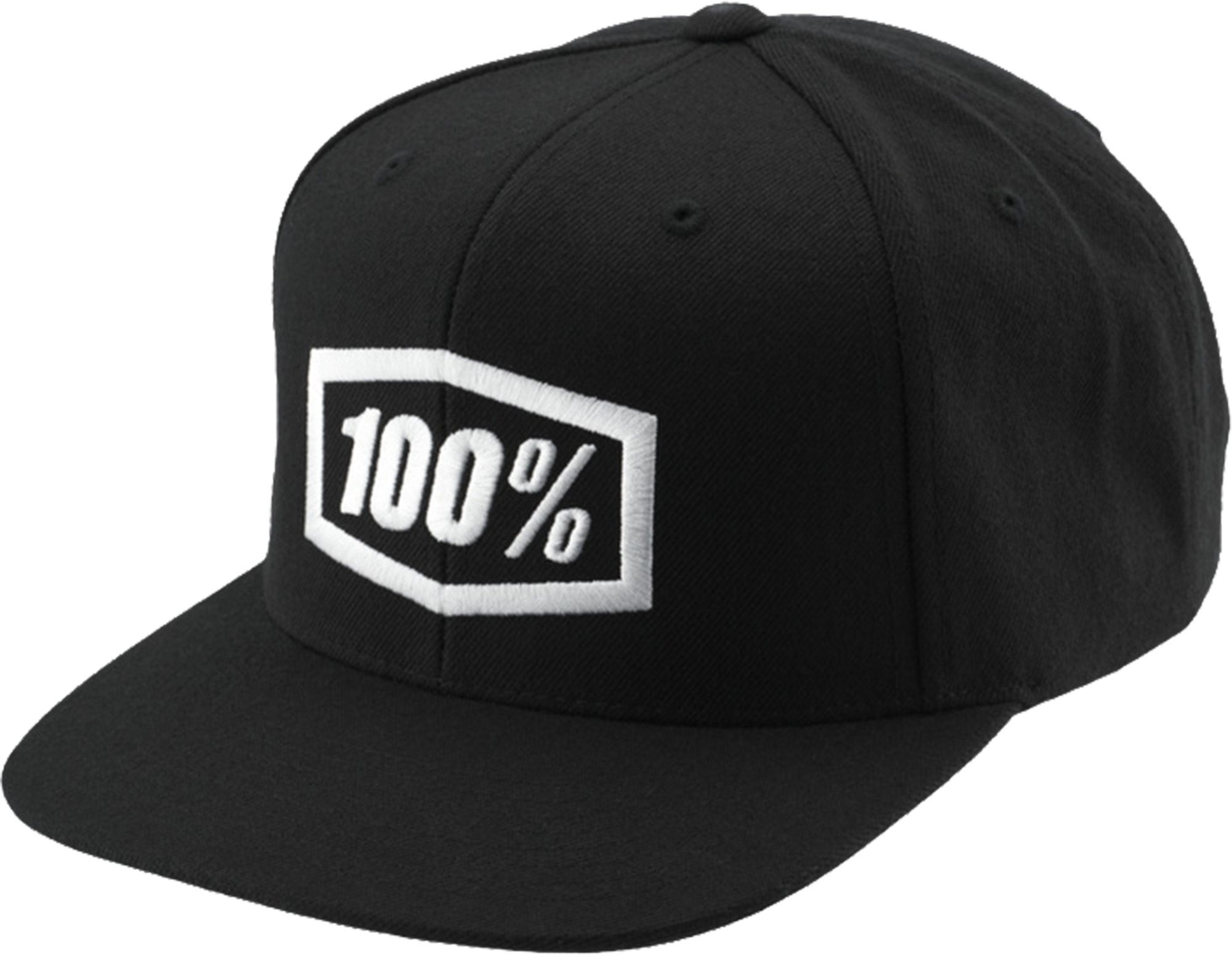 100% Icon Snapback Cap Zwart Figuur 1