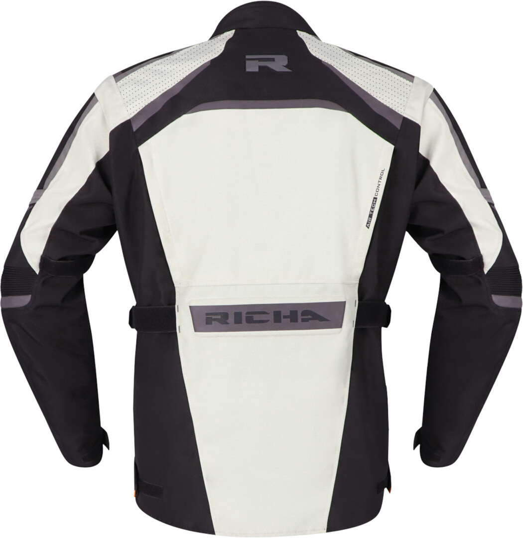 Richa Tundra waterproof Motorcycle Textile Jacket light grey/black L Figure 3