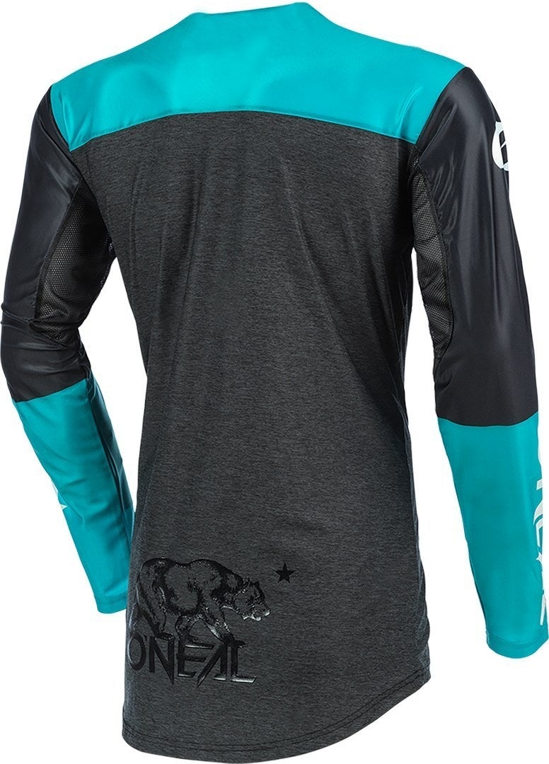 Oneal Mayhem Hexx Motocross Jersey Sort/turkis M Figur 2