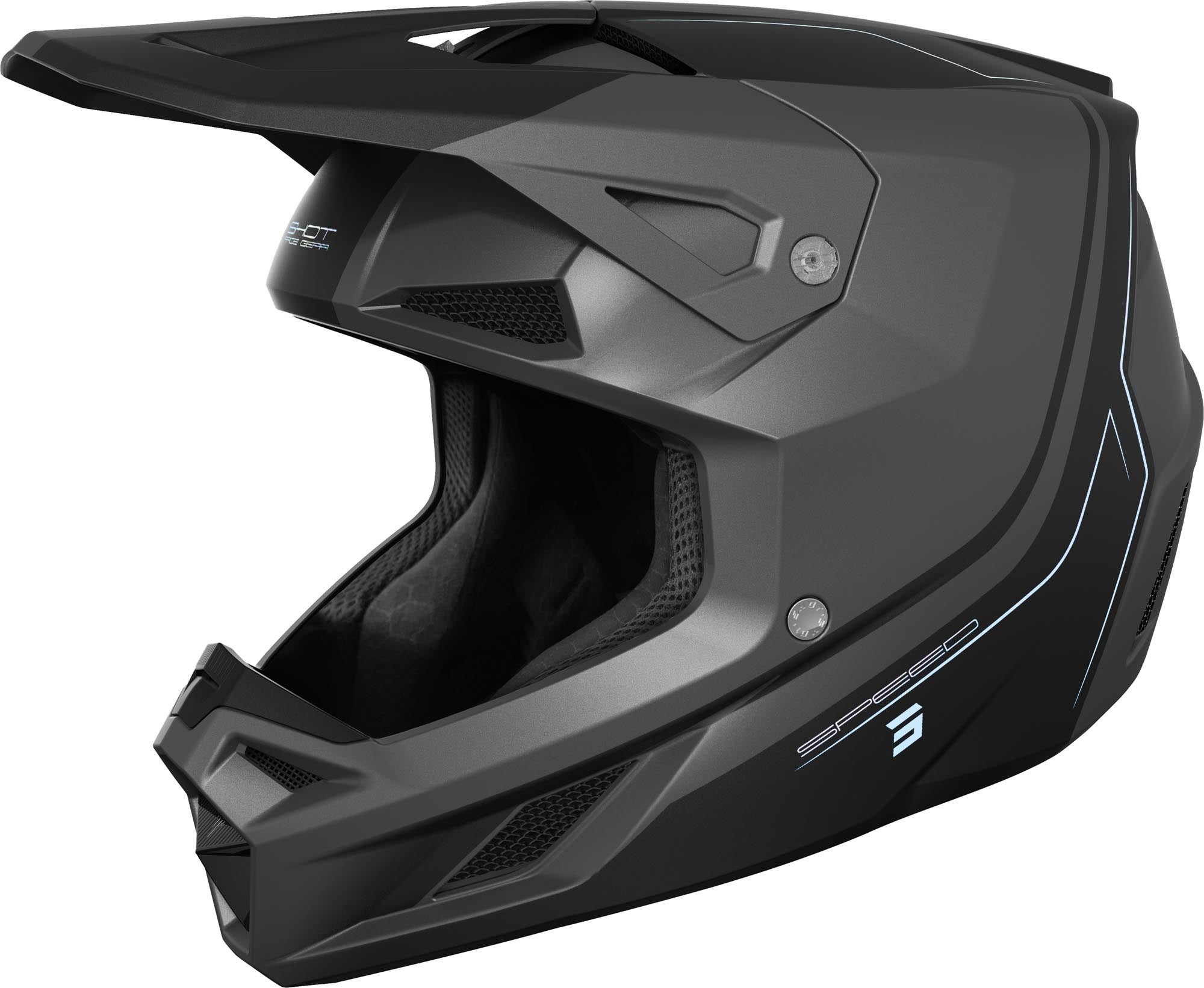 Shot Speed Fury Motocross Helmet grey matt L (59/60) Figure 1