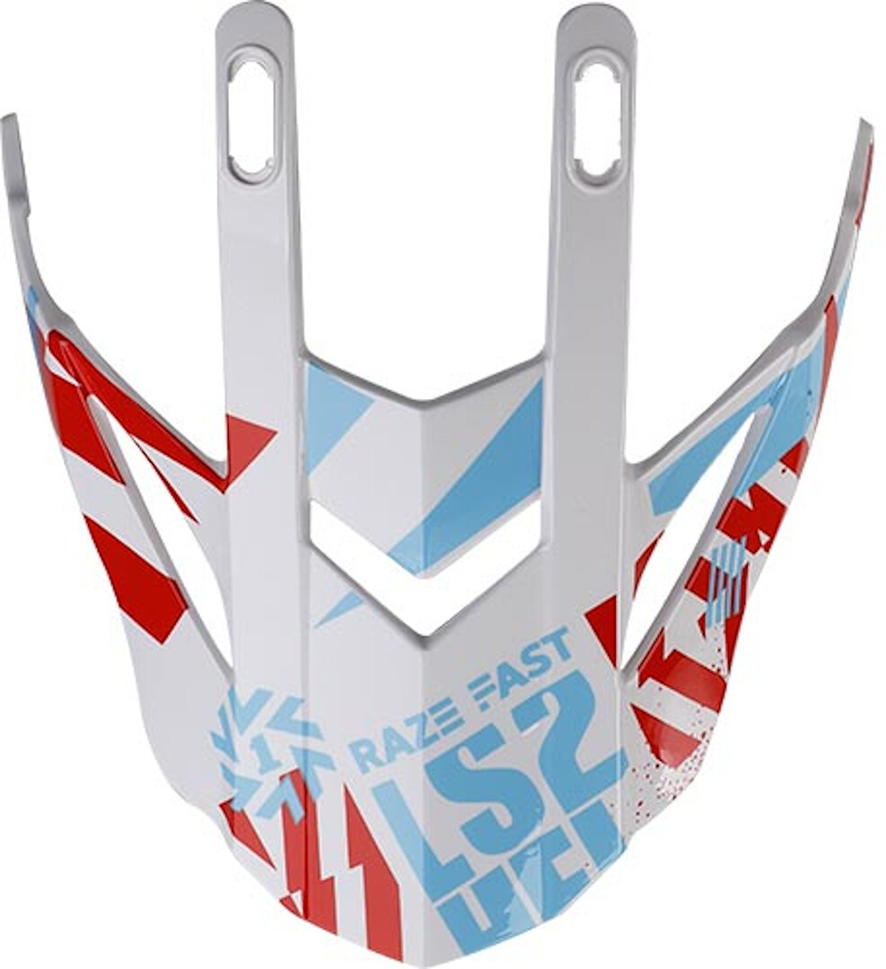 LS2 MX437 Fast Evo Hjälm Topp vit/röd/blå Figur 1