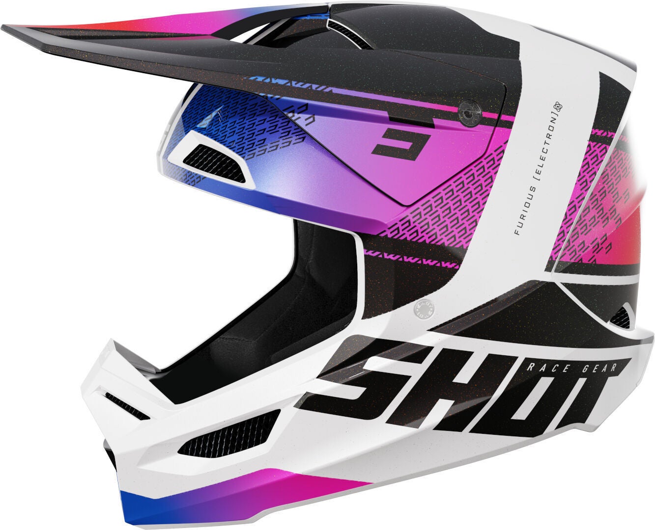 Shot Furious Electron Motorcross Helm paars/wit Verlies (59/60) Figuur 1