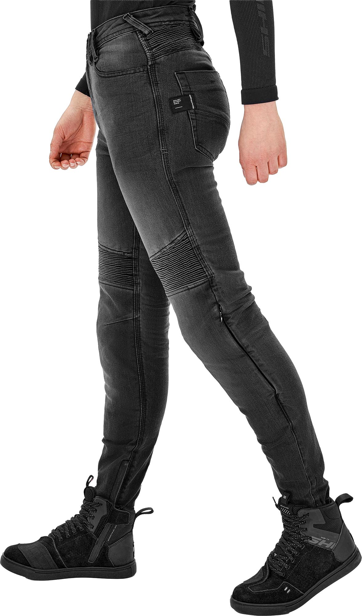 SHIMA Zenith Dame-motorsykkeljeans Svart 28/32 Figur 6