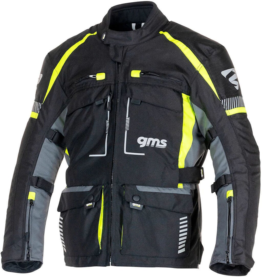 GMS Everest 3in1 Motorcycle Textile Jacket grey/yellow 4XL Figure 2