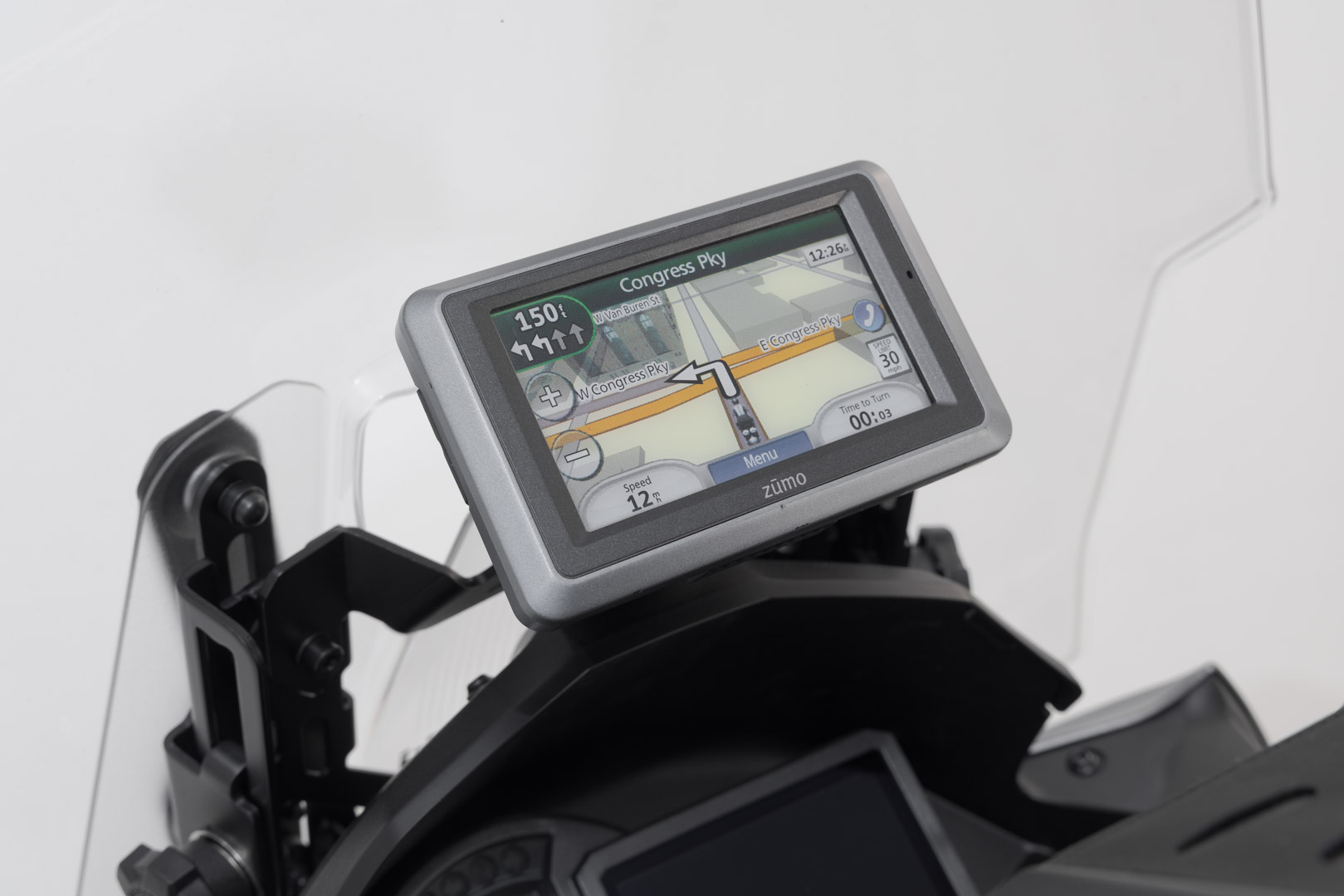 SW-Motech GPS-fäste för sittbrunn - Svart. Kawasaki Versys 1000 (18-) / 1100 (24-). Figur 3