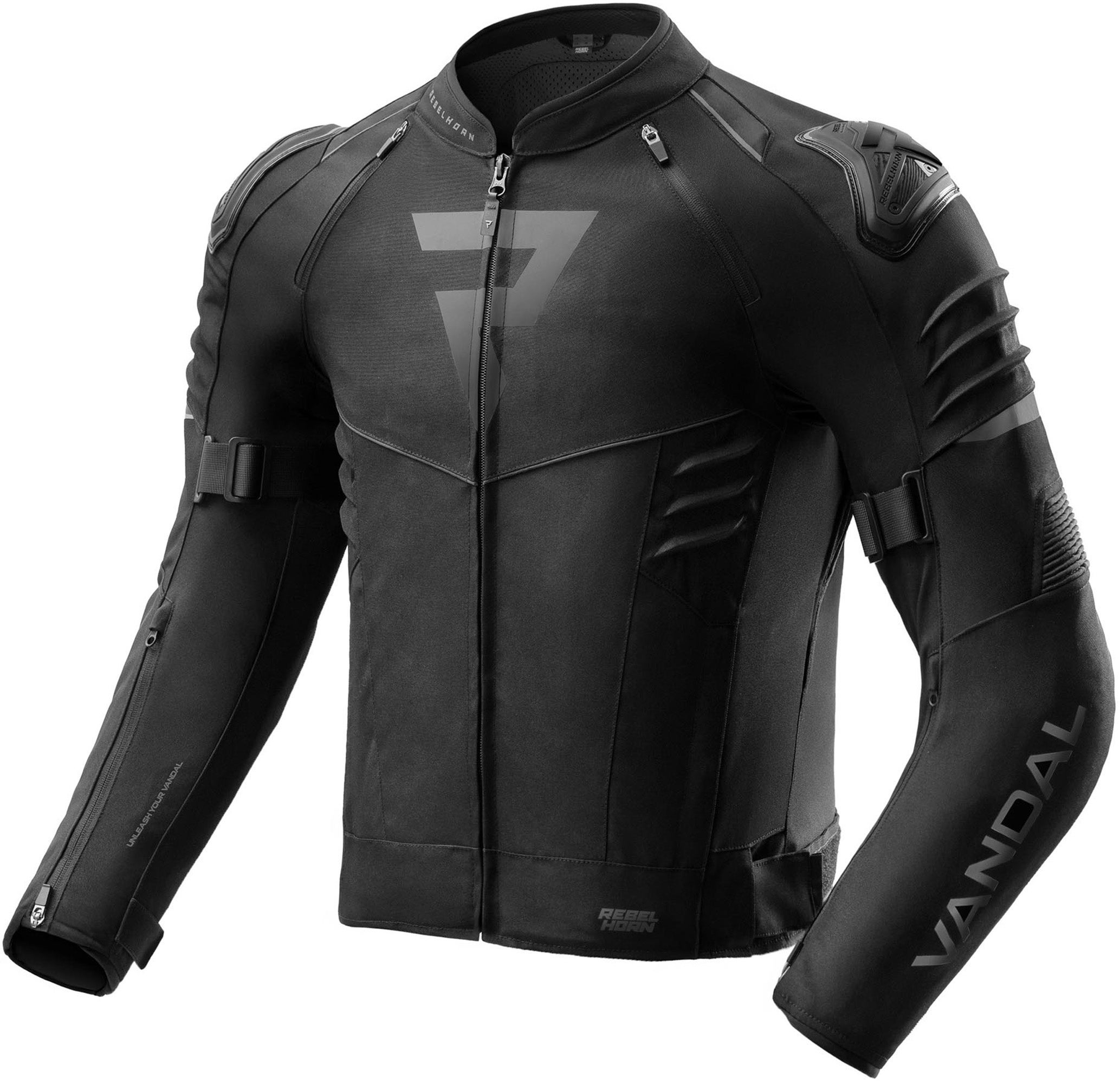 Rebelhorn Vandal 2 waterproof Motorcycle Textile Jacket black 4XL Figure 1