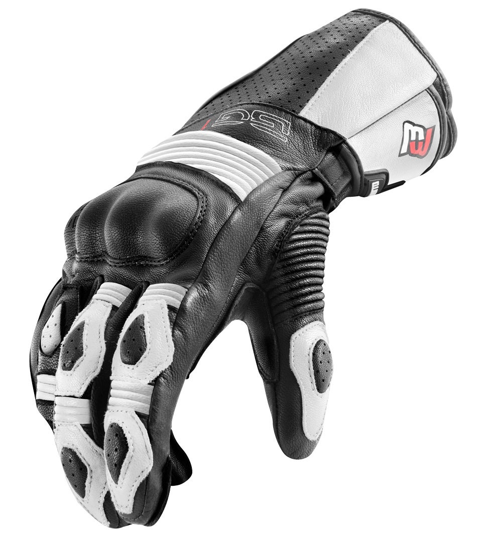 Bogotto Sprint perforerede motorcykelhandsker Sort/hvid M Figur 2