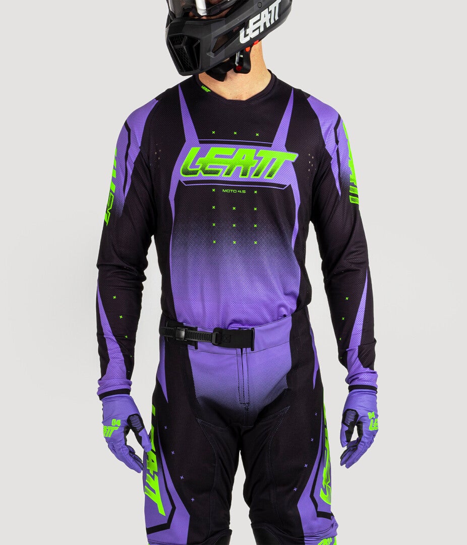 Leatt 4.5 Lite Venom 2025 Motocross trøje sort/lilla/neongrøn L Figur 3
