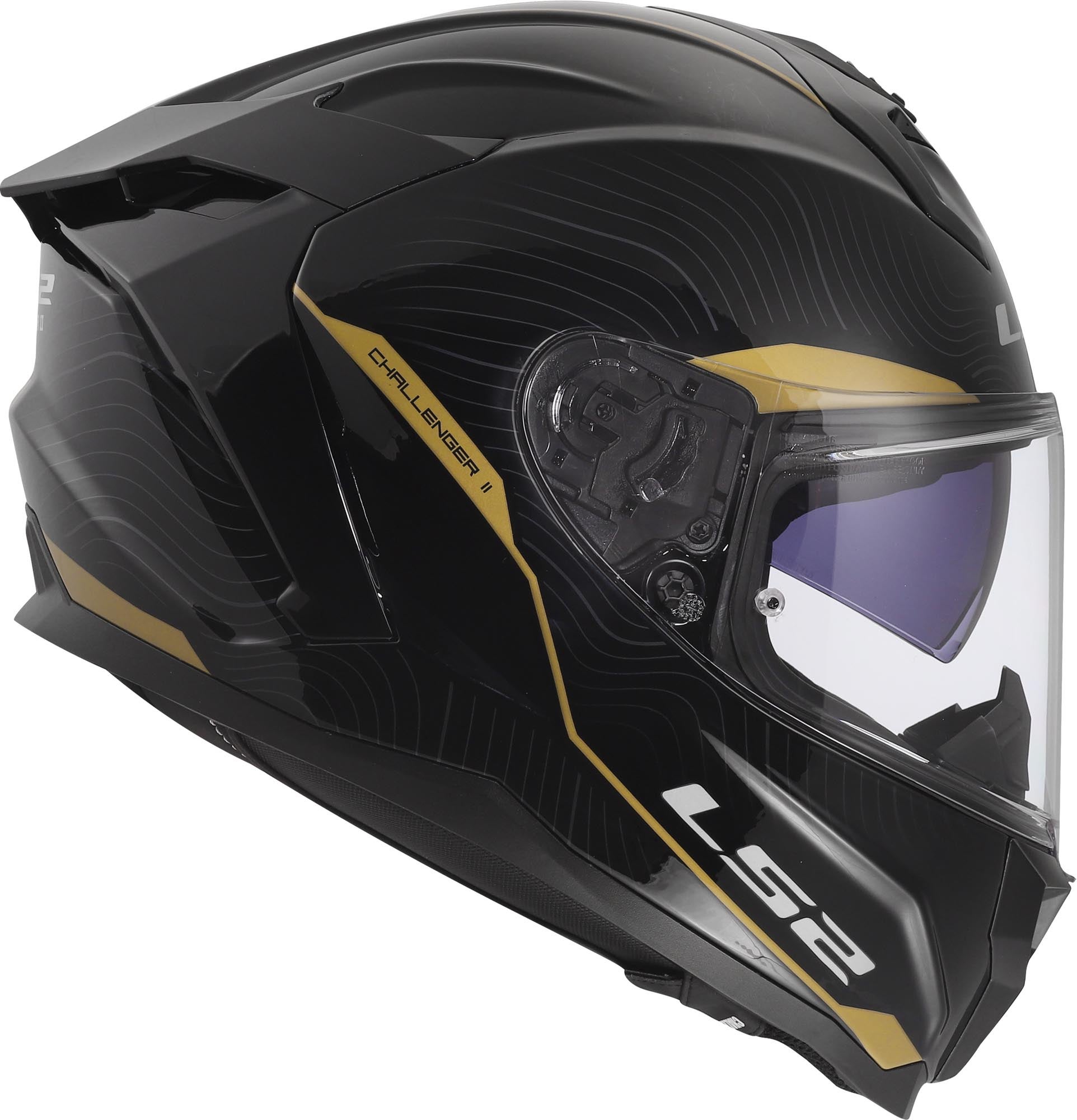 LS2 FF817 Challenger II Essential Cască Negru/Auriu M (57/58) Figura 3