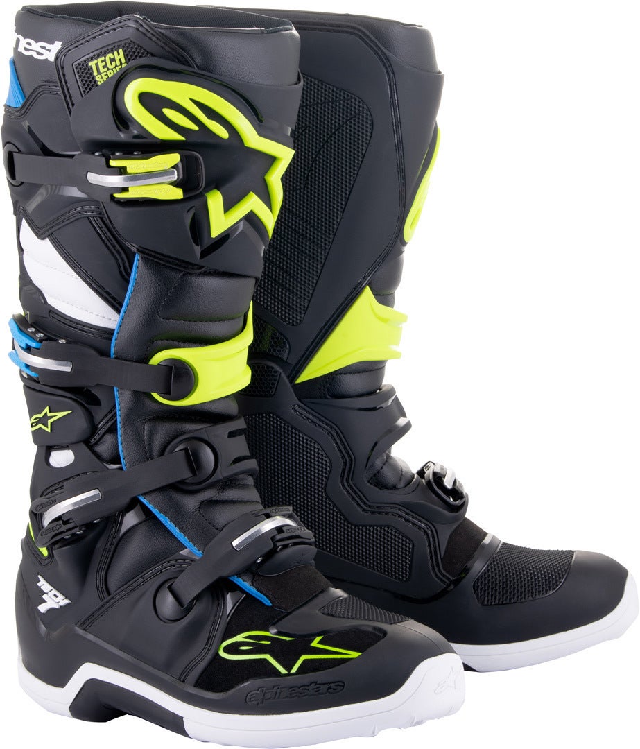 Alpinestars Tech 7 Bottes de motocross noir/bleu/jaune 9 (43) Figure 1