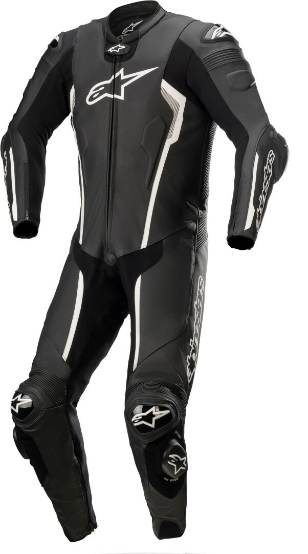 Alpinestars Missile V2 One Piece Motorcycle Leather Suit black/white 60 Figure 1