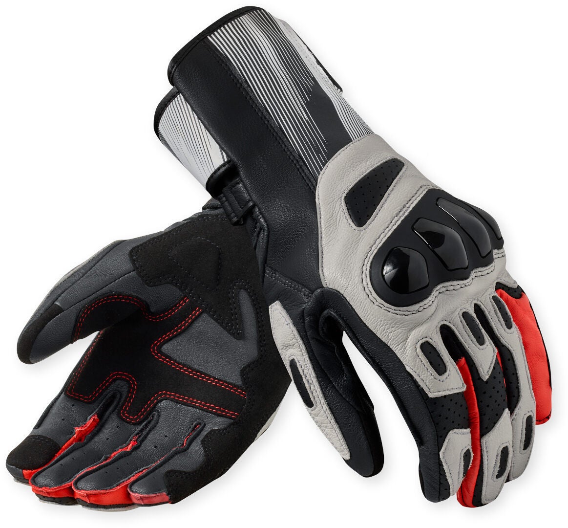 Revit Metis 2 Motorradhandschuhe schwarz/grau/rot M Abbildung 1