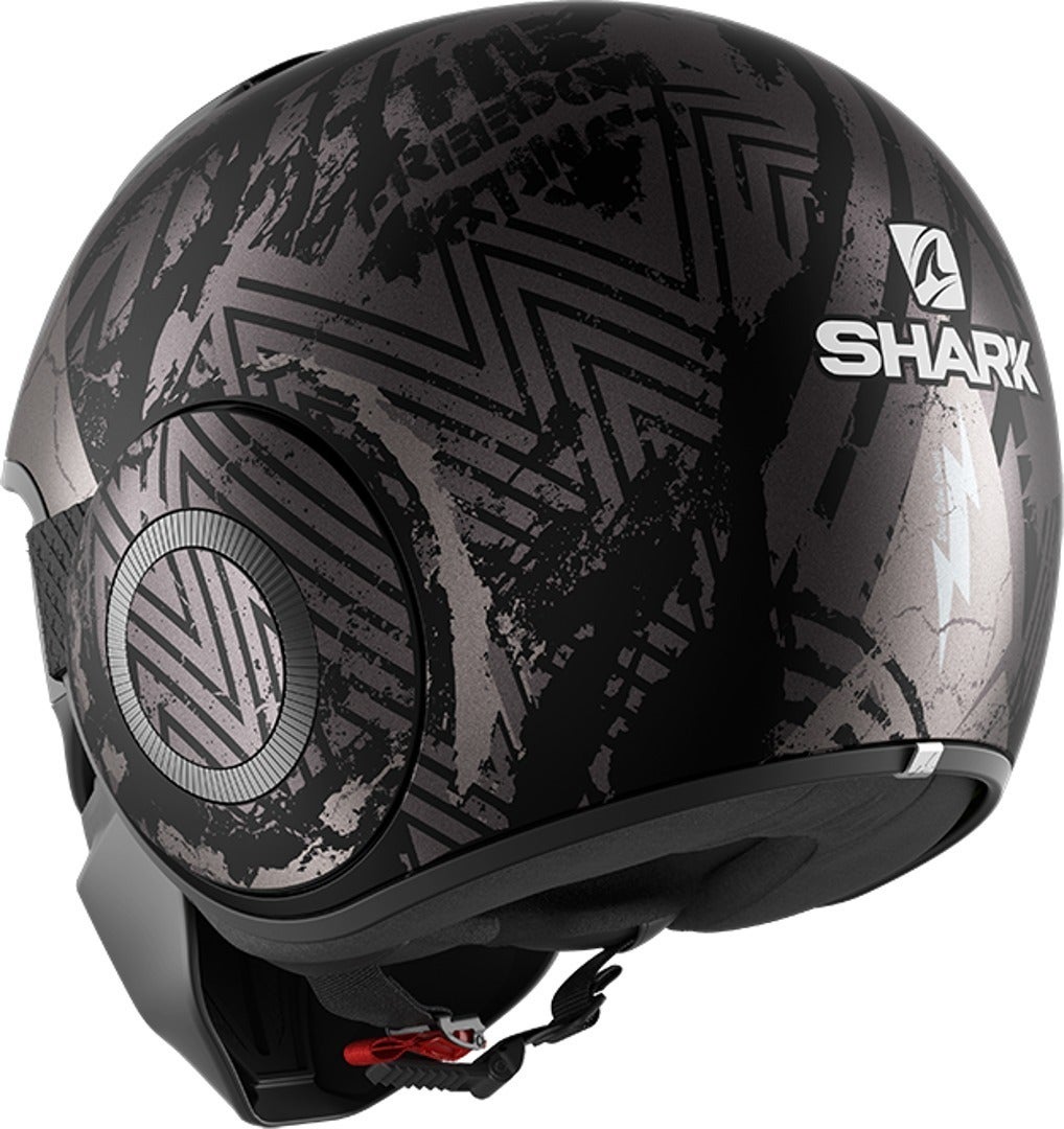 Shark Street-Drak Crower Capacete do jato preto fosco/cinza M (57/58) Figura 5