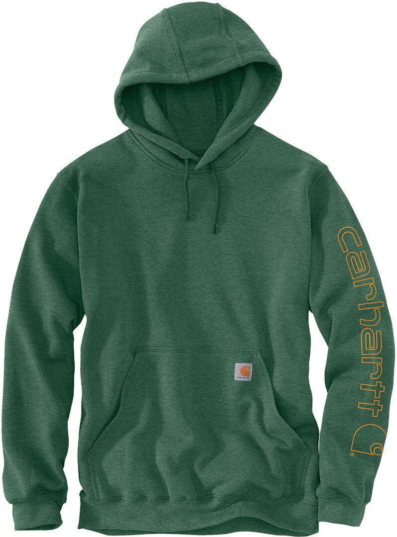 Carhartt Midweight Sleeve Logo Capuche Vert foncé M Figure 1