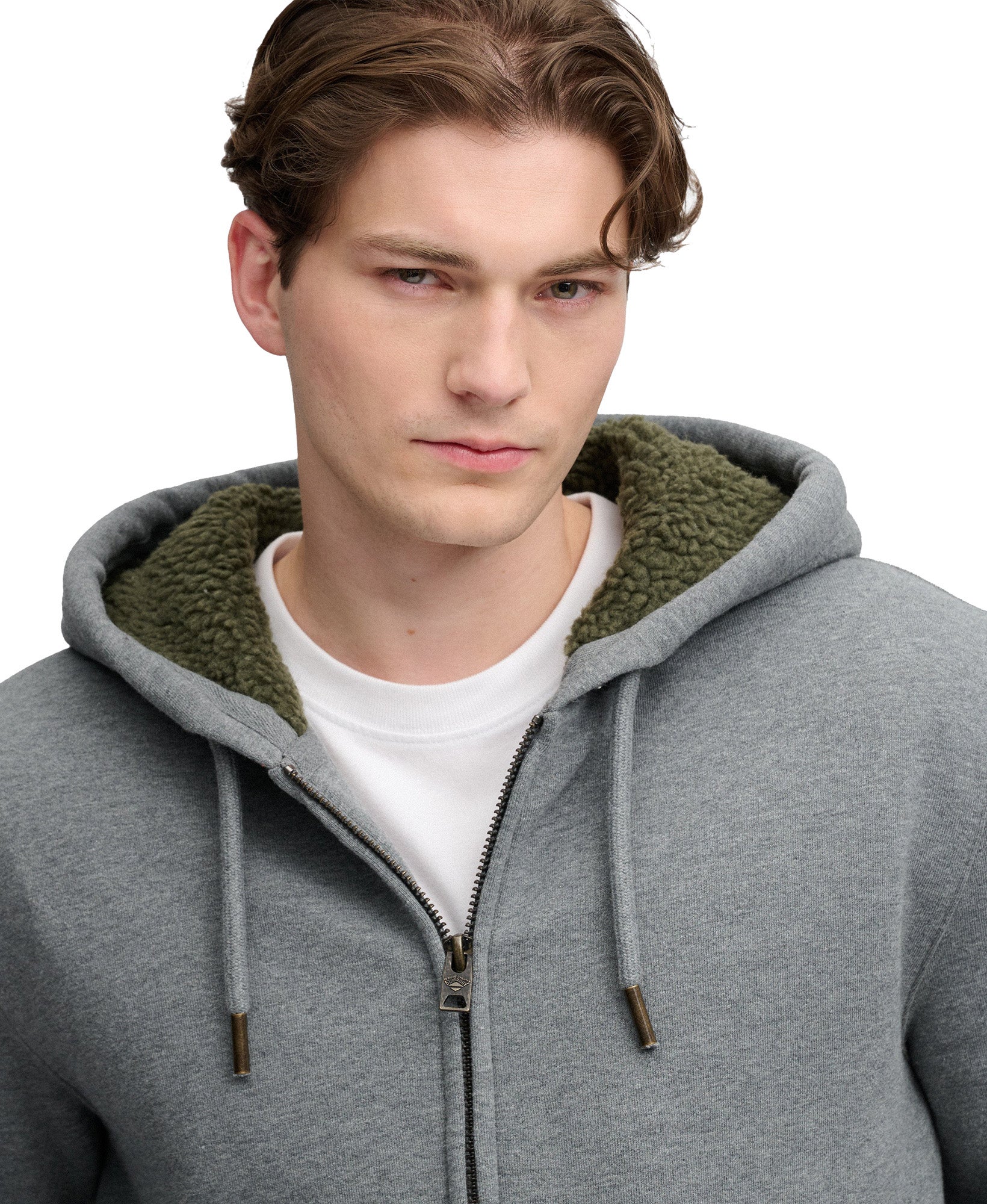 Superdry & Co Zip Hoodie siva S Slika 3