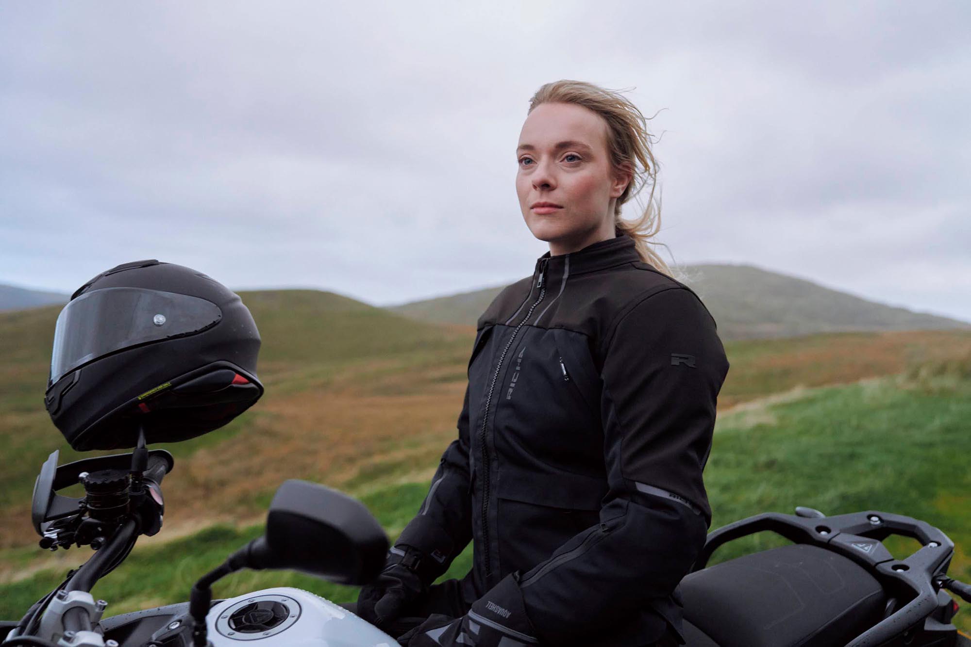 Richa Eternity Jaqueta têxtil feminina impermeável para motocicletas preto S Figura 2