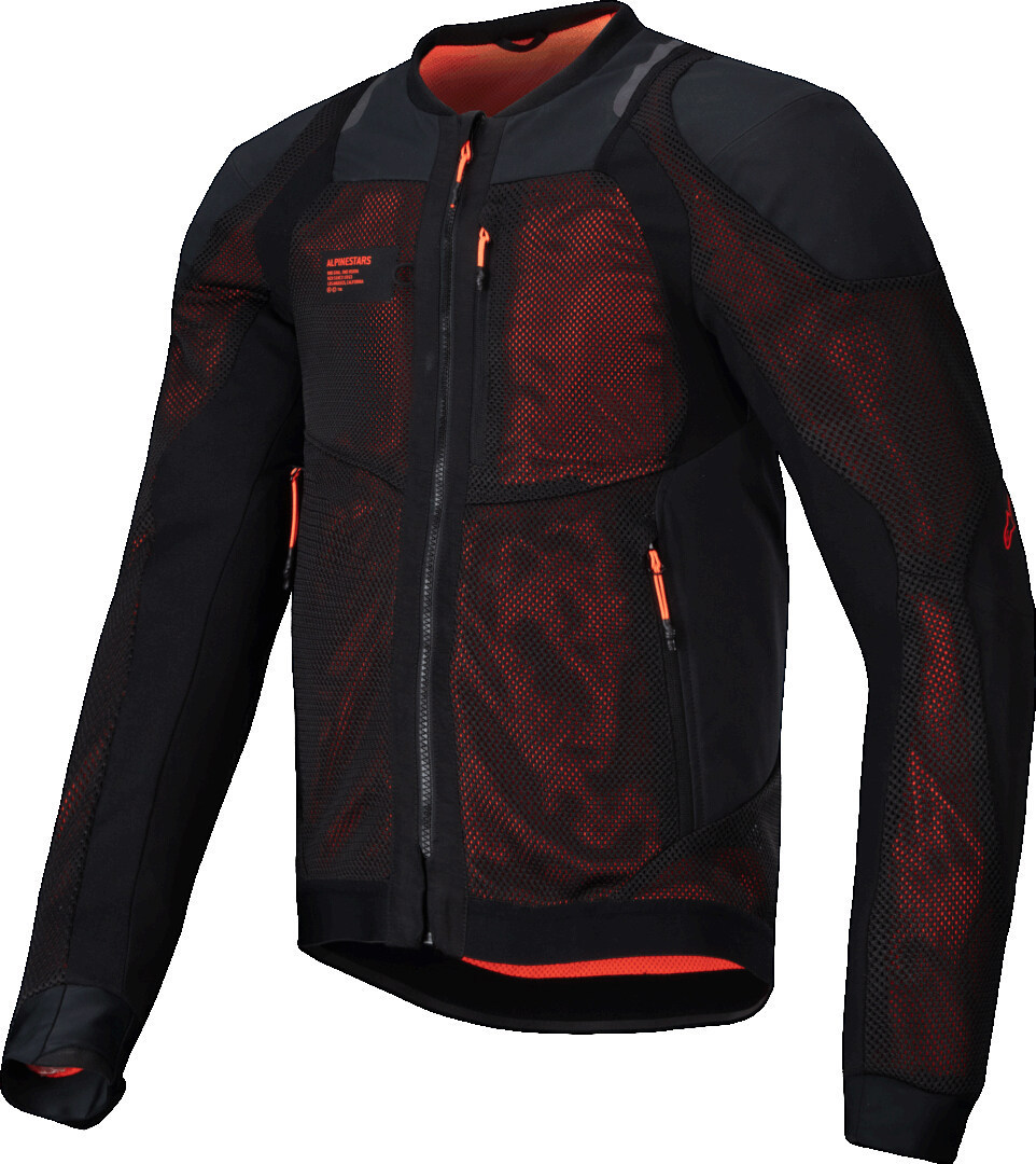 Alpinestars Troop-Air Pro Jachetă de protecție Negru/Roșu-Neon S Figura 1