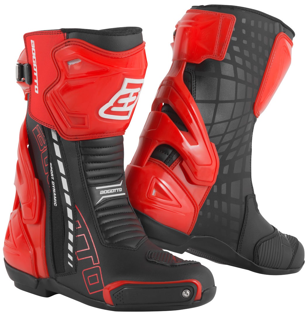 Bogotto Donington Motorcycle Boots black/red 45 Figure 1