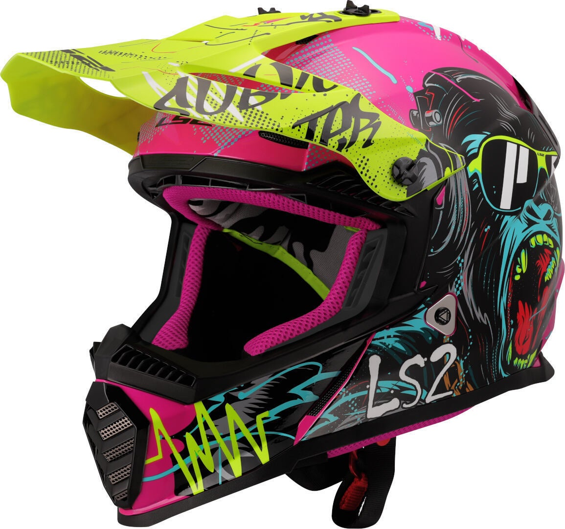 LS2 MX437 Fast Evo II Mini Gorilla Kids Motocross Helmet Y/M (49/50) Figure 1